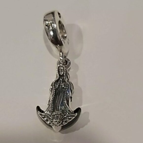 AUTHENTIC PANDORA STERLING SILVER Virgin of Guadalupe Motif Dangle 799646C01 - Picture 1 of 12